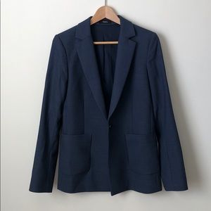 Theory Womens Blue Blazer Size 8